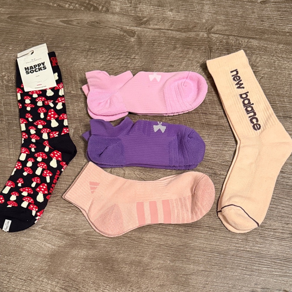Happy Socks Red Mushroom and Pink Set